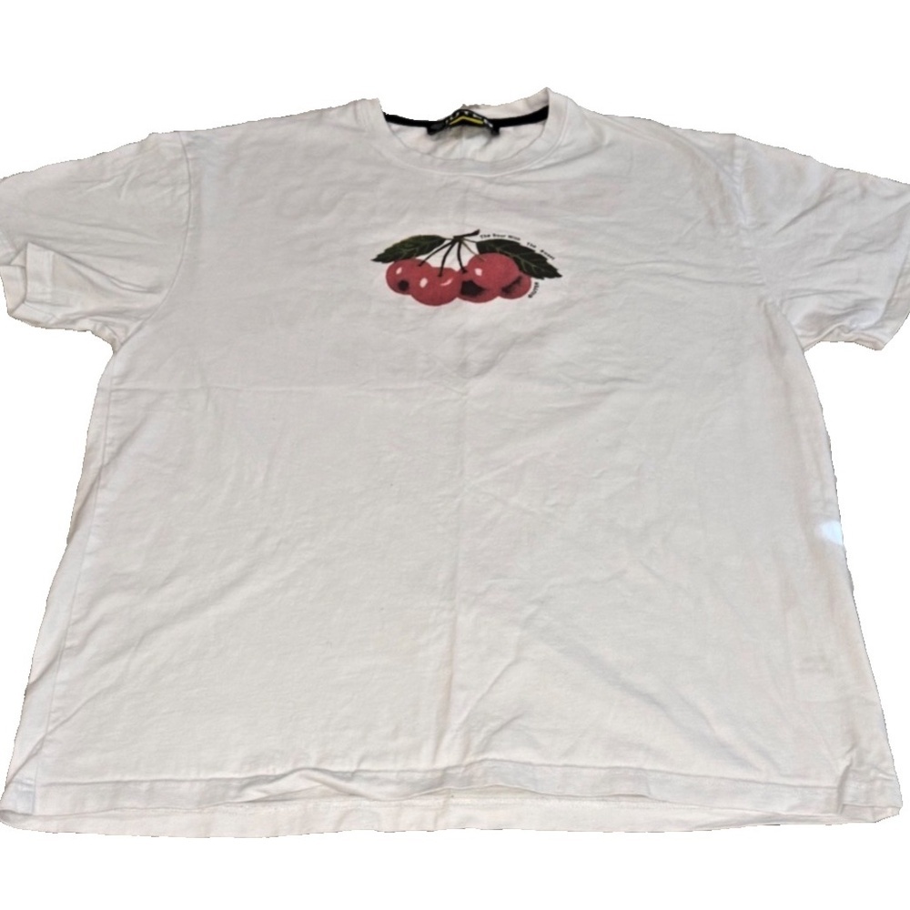 IUTER The Sour with the Sweet Cherries Graphic Print T-Shirt; White; Size Large